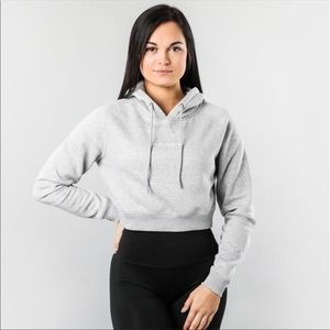 Alphalete Gray Cropped Hoodie